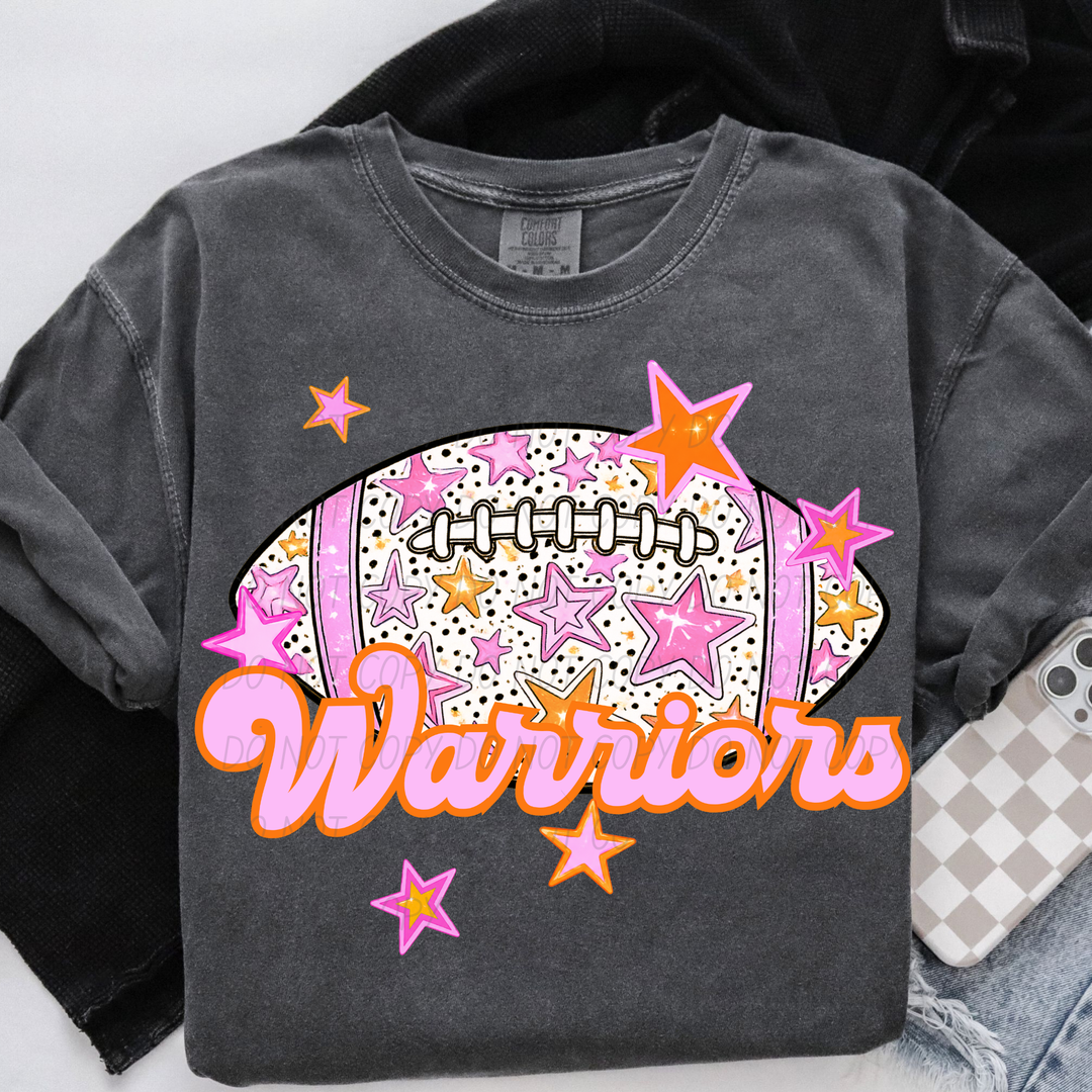 Pink Football DTF Print
