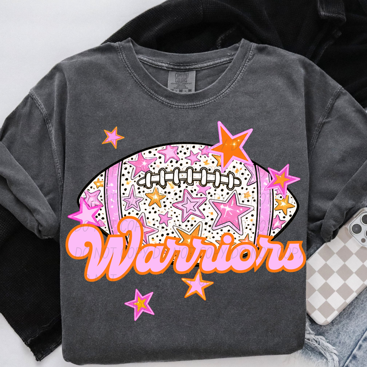 Pink Football DTF Print