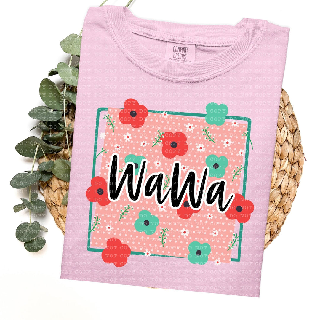 Floral Dotted Titles DTF Print