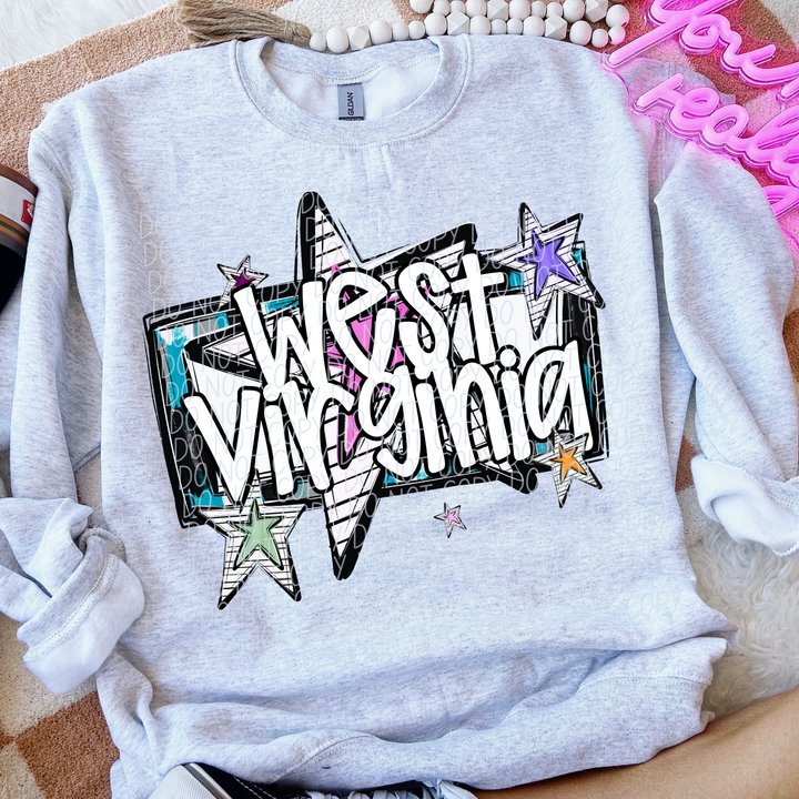 Bright Stars States DTF Print