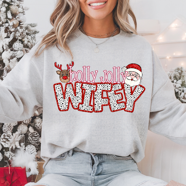 Holly Jolly Names DTF Print