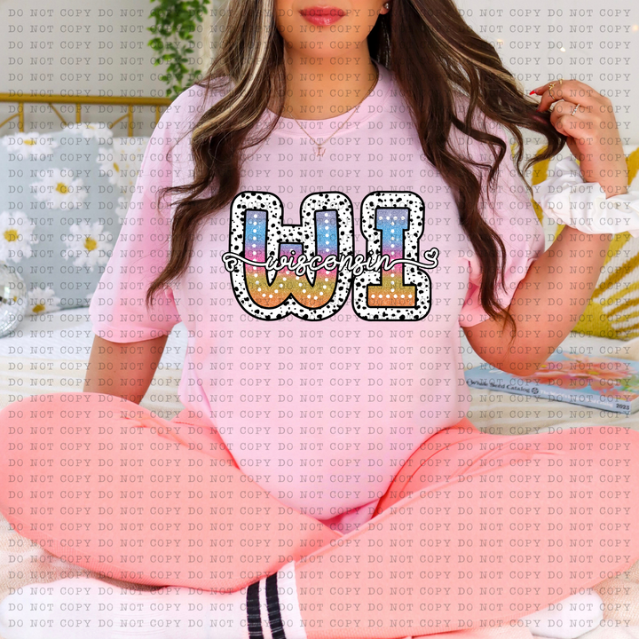 Tie Dye Dottie States DTF Print