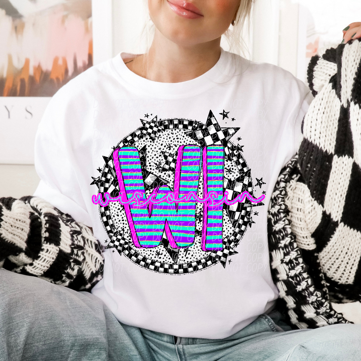 Striped Spring States DTF Print