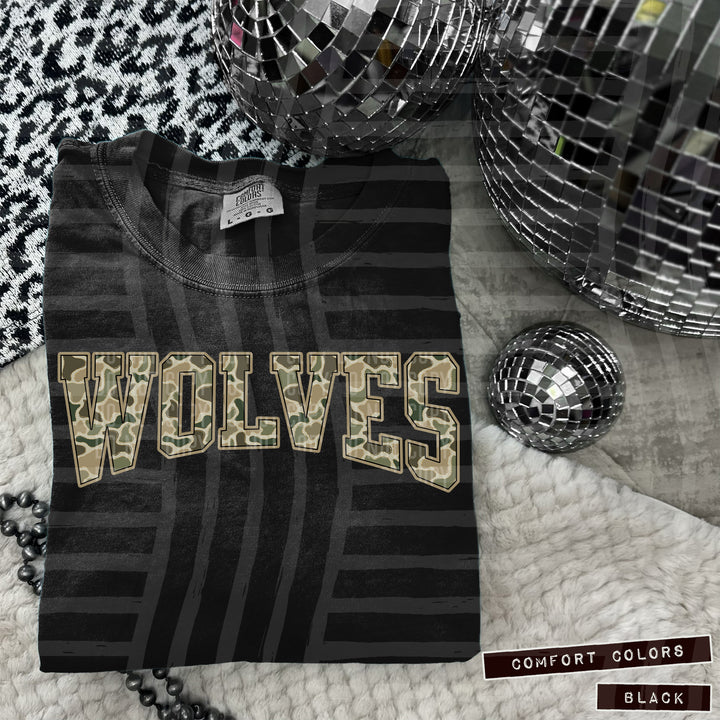 Simple Camo Arched Glitter Mascots DTF Print