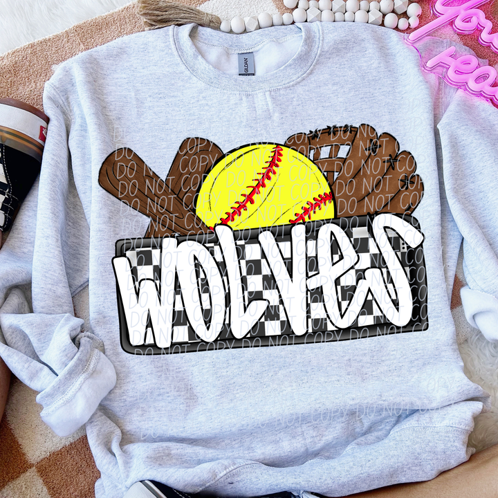 Softball Mascots DTF Print