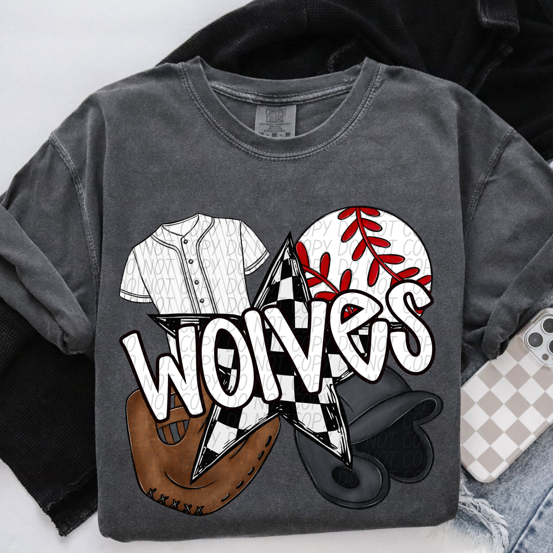 Baseball Mascots DTF Print