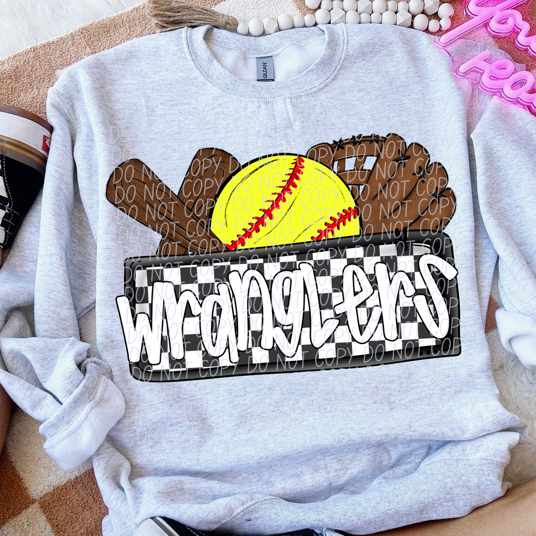 Softball Mascots DTF Print