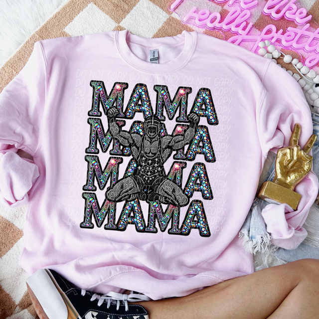 Stacked Mama Bling Sports DTF Print