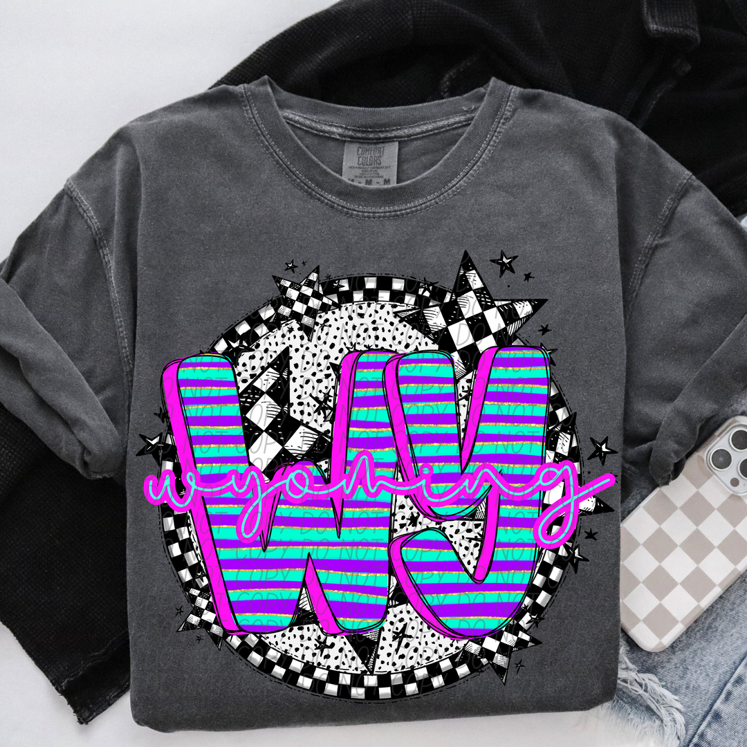 Striped Spring States DTF Print