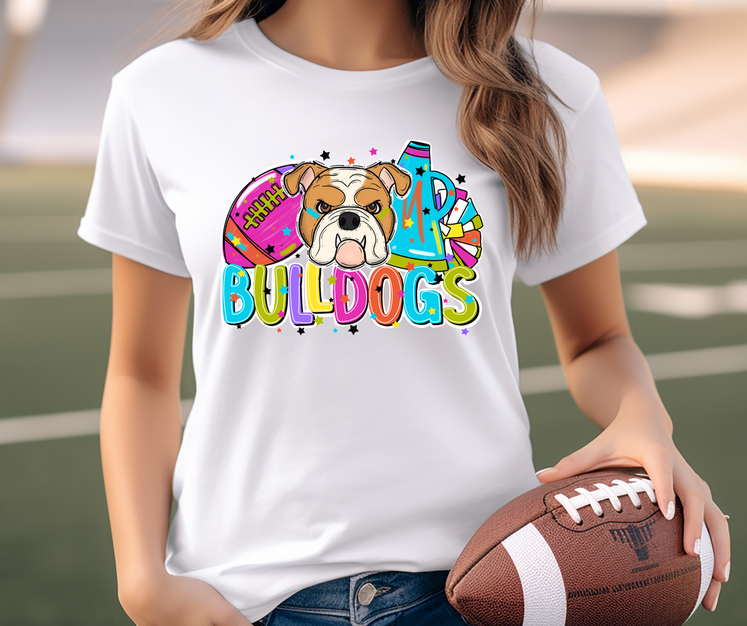 Bright Football & Cheer Mascot DTF Print