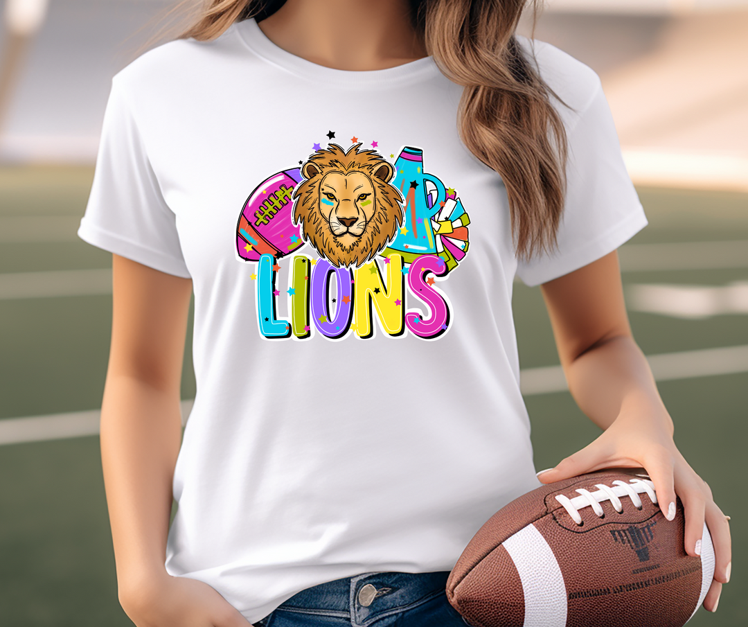 Bright Football & Cheer Mascot DTF Print