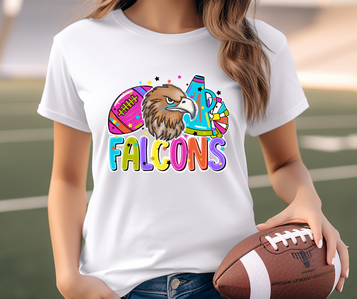 Bright Football & Cheer Mascot DTF Print