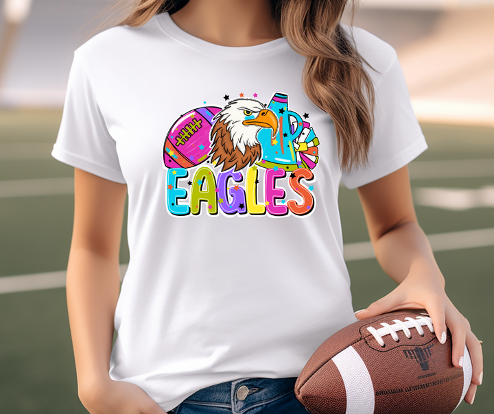 Bright Football & Cheer Mascot DTF Print