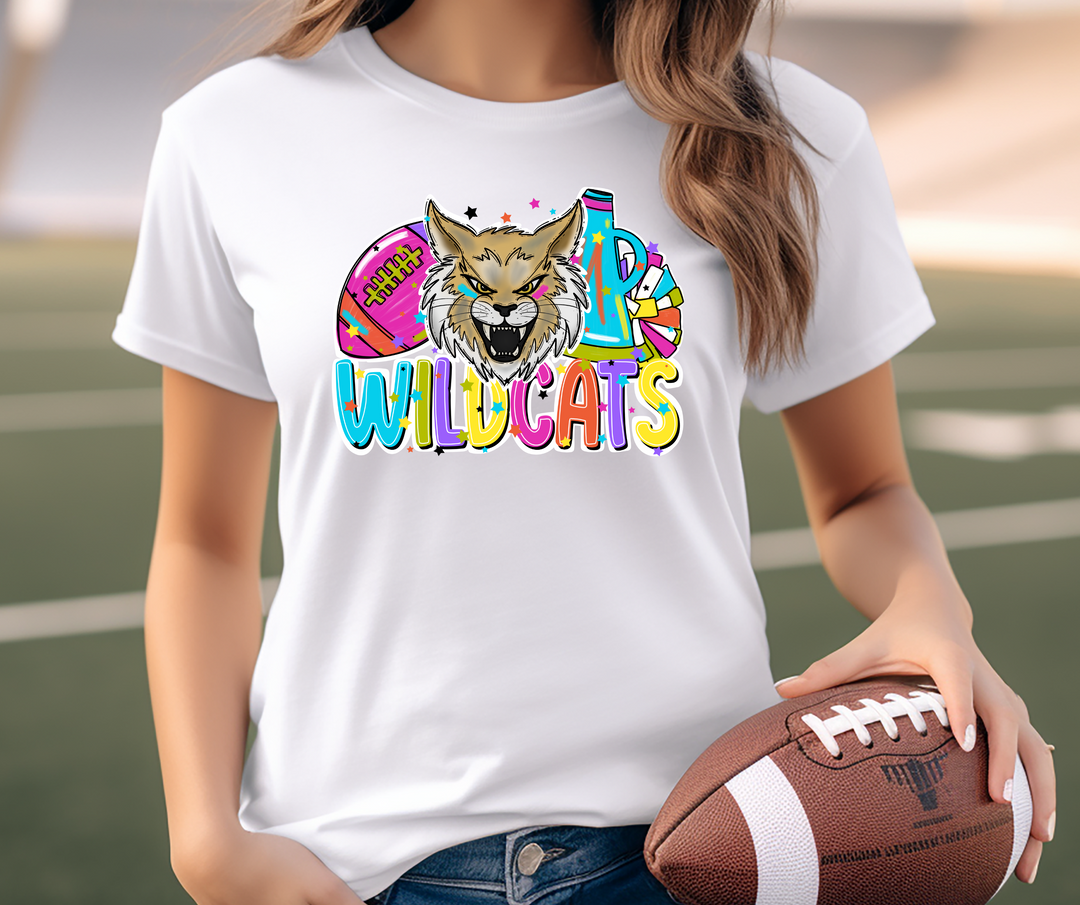 Bright Football & Cheer Mascot DTF Print