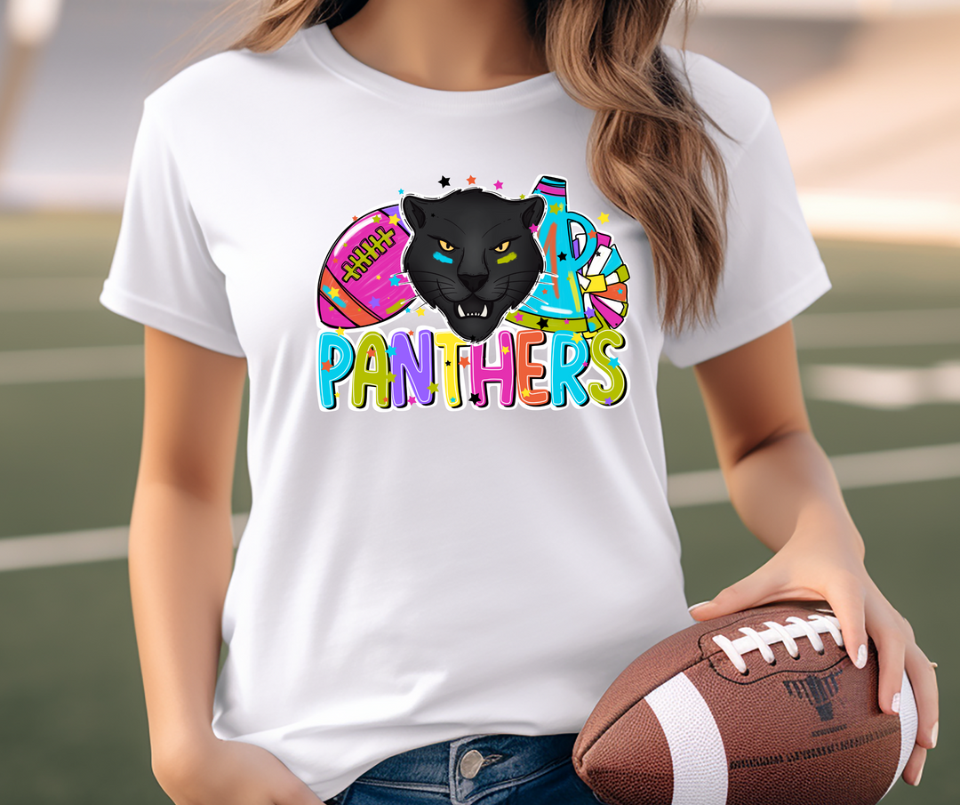 Bright Football & Cheer Mascot DTF Print