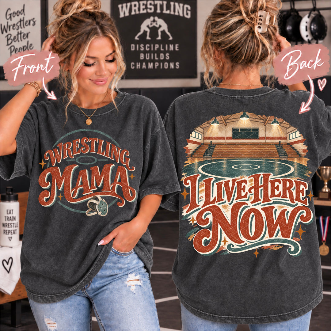 Wrestling Mama Live Here DTF Print
