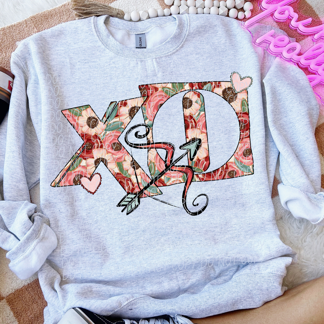 XO Flowers DTF Print