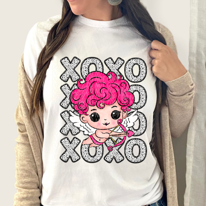 Cupid XOXO Stacked Dots DTF Print