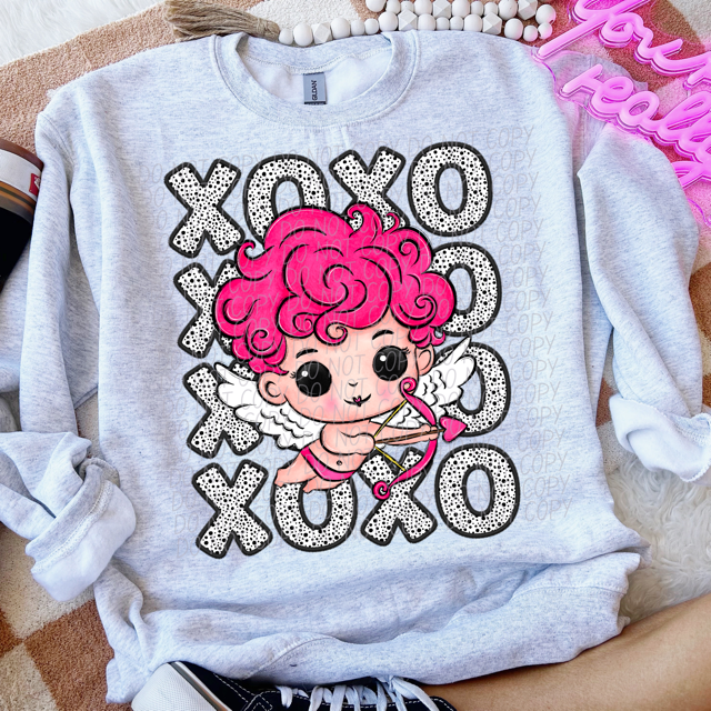 Cupid XOXO Stacked Dots DTF Print