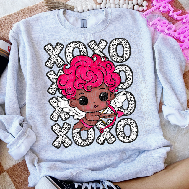 Cupid XOXO Stacked Dots DTF Print