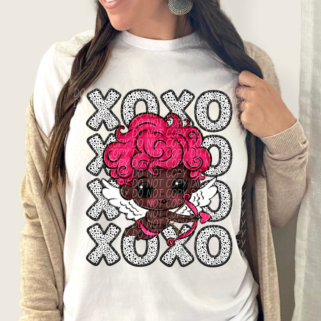 Cupid XOXO Stacked Dots DTF Print