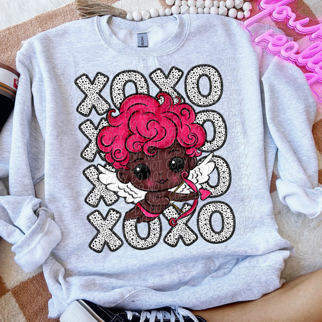 Cupid XOXO Stacked Dots DTF Print