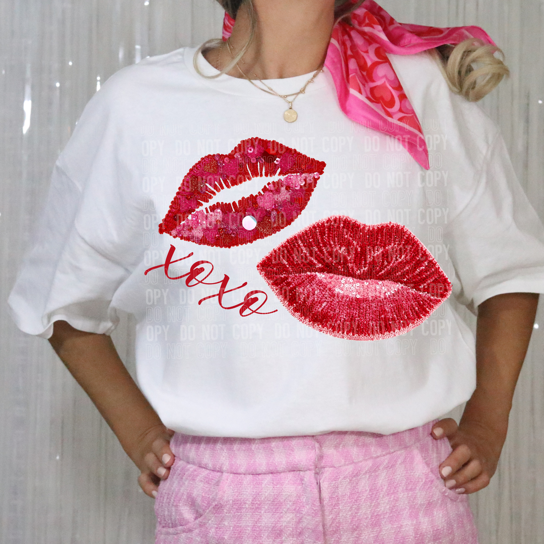 XOXO Lips DTF Print