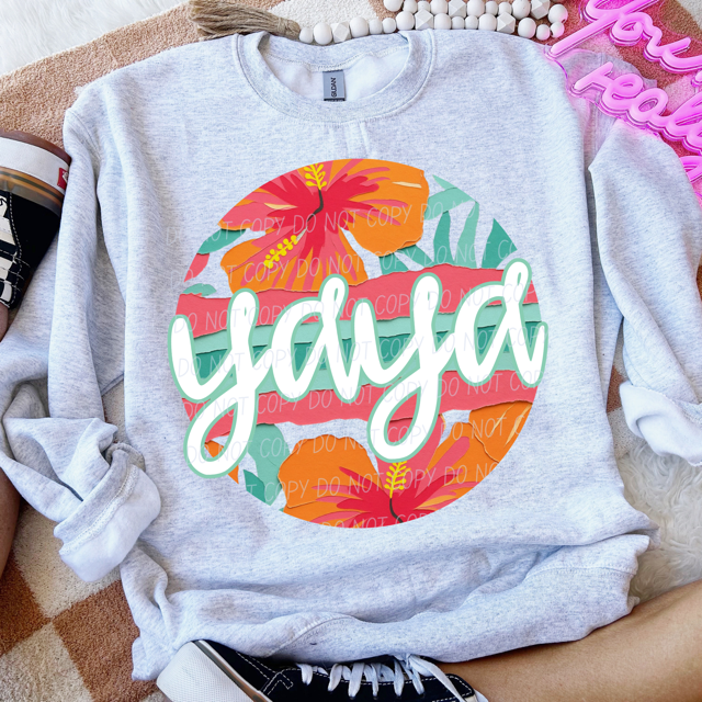 Tropical Mother's Day Titles DTF Print