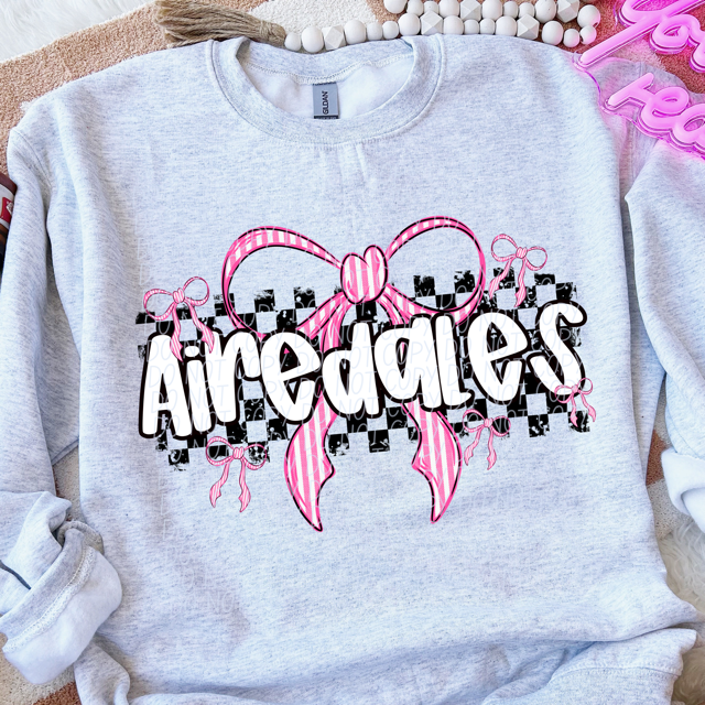 Pink Bow Mascots DTF Print