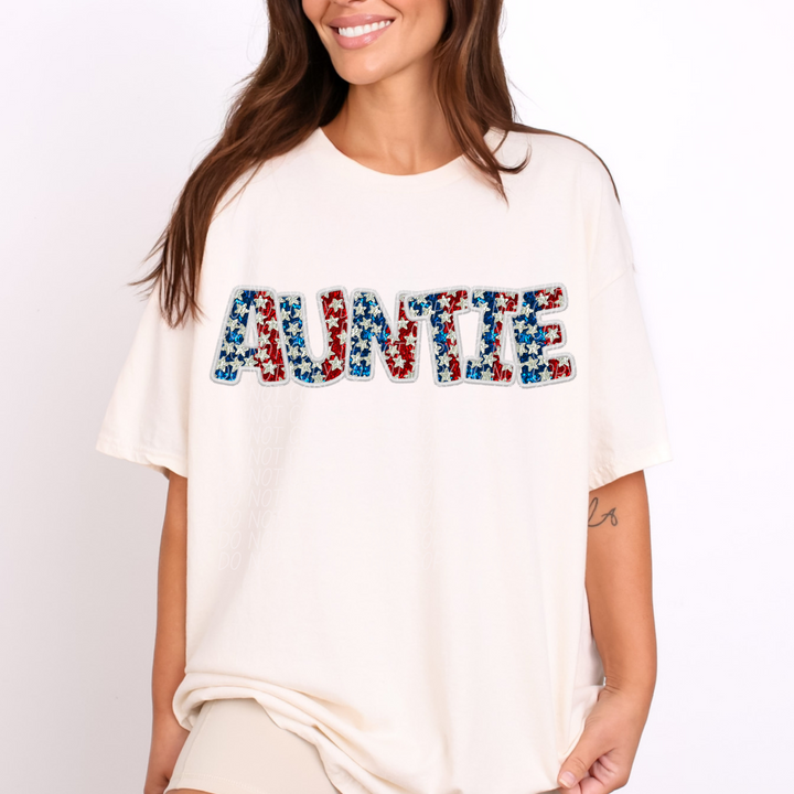 Fourth of July Glitter Names DTF Print