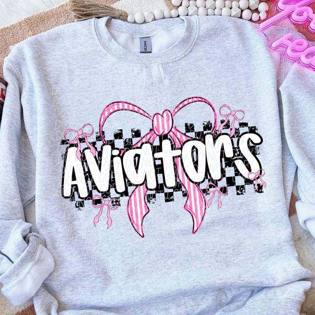 Pink Bow Mascots DTF Print