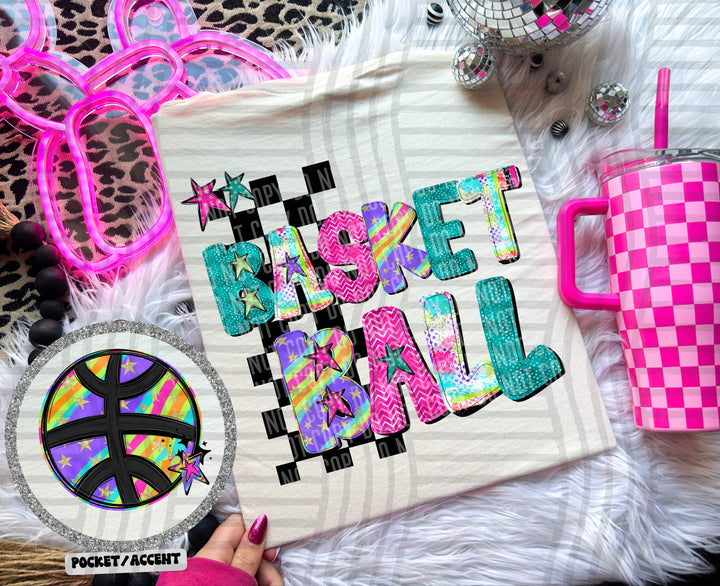 Rainbow Swirl Sports FRONT DTF Print