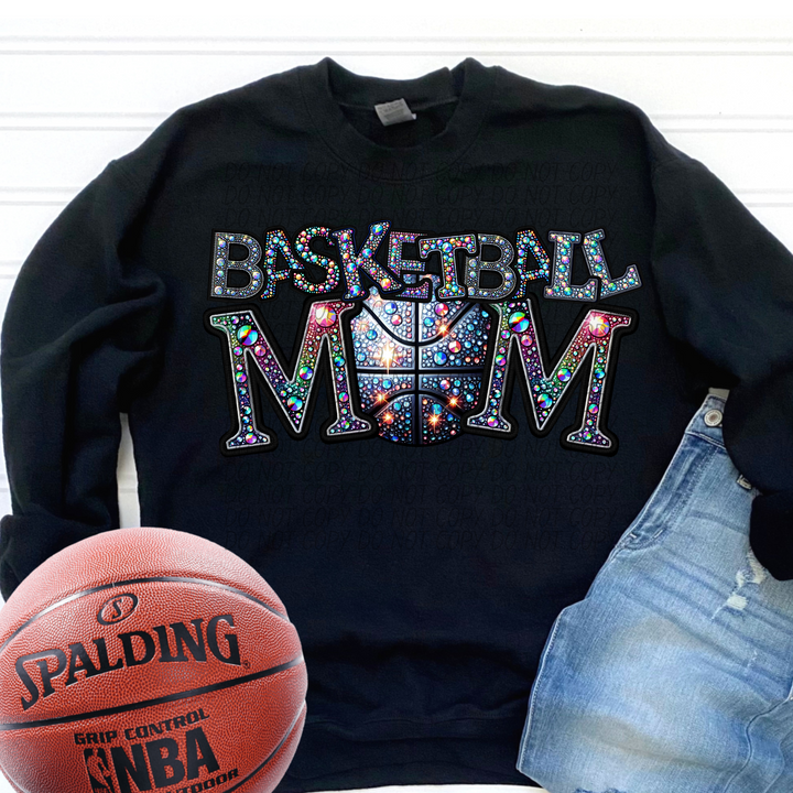 Basketball Mom Faux Bling DTF Print