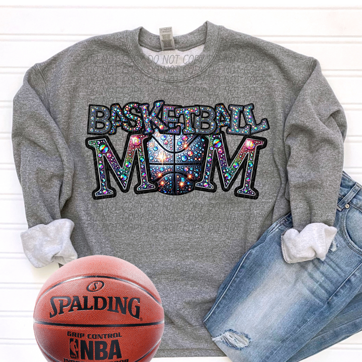 Basketball Mom Faux Bling DTF Print