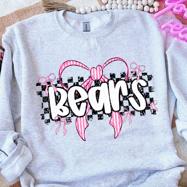 Pink Bow Mascots DTF Print