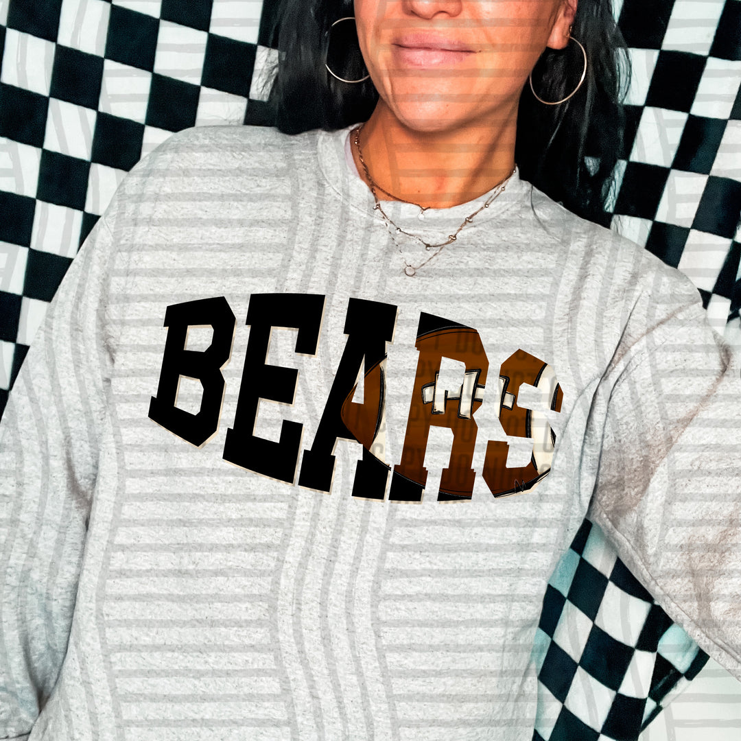 Varsity Clipped Football Mascots DTF Print