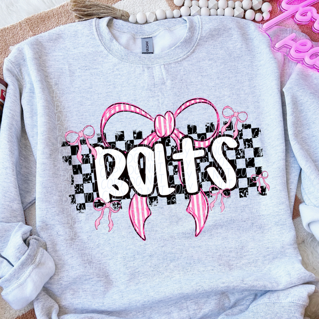 Pink Bow Mascots DTF Print