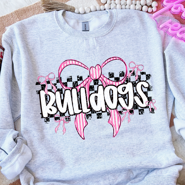 Pink Bow Mascots DTF Print