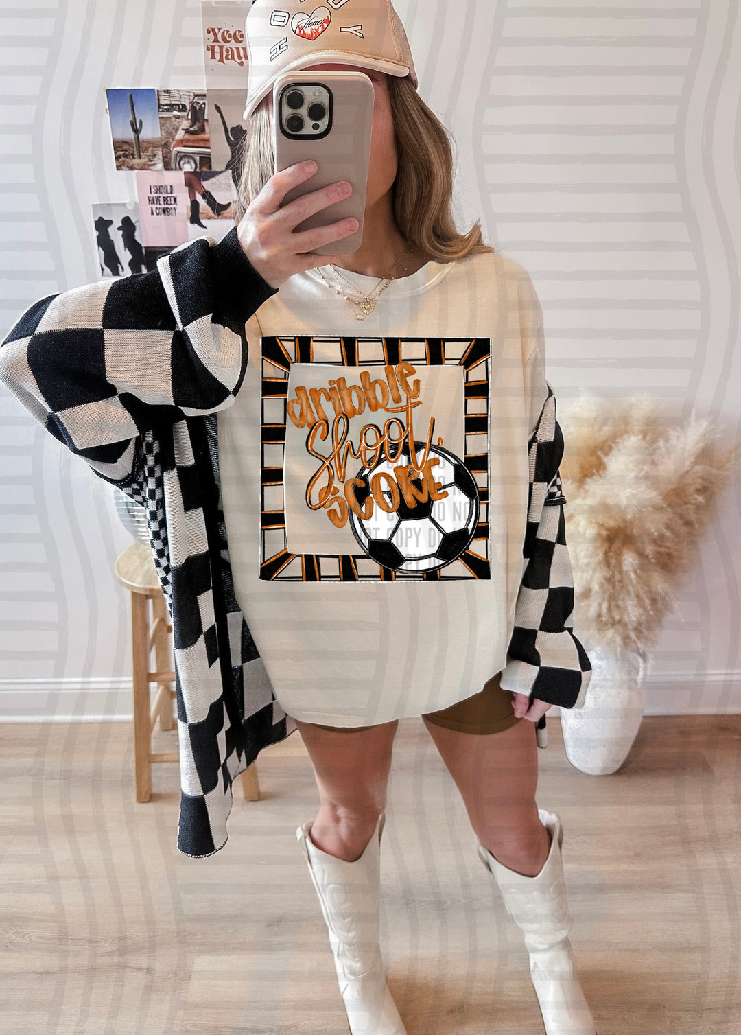 Dribble Shoot Score Soccer DTF Print