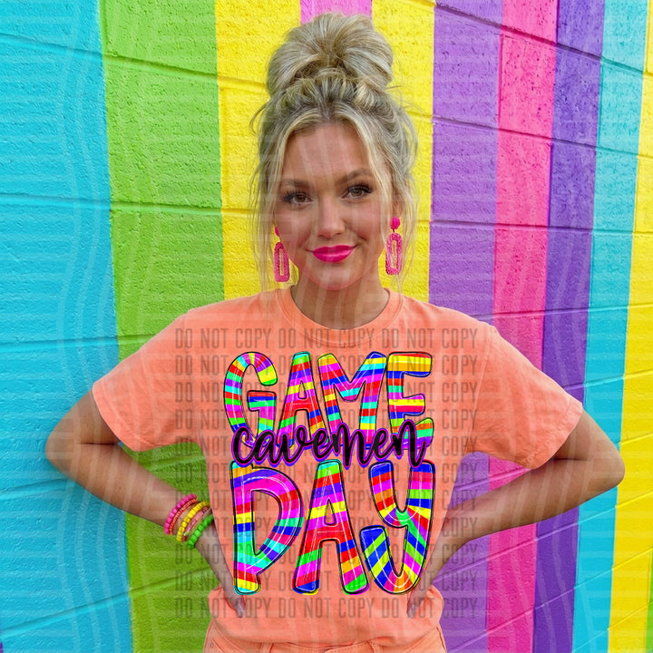 Game Day Zebra Stripes Mascots DTF Print