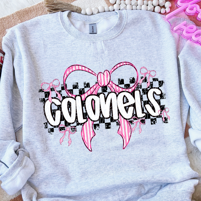 Pink Bow Mascots DTF Print