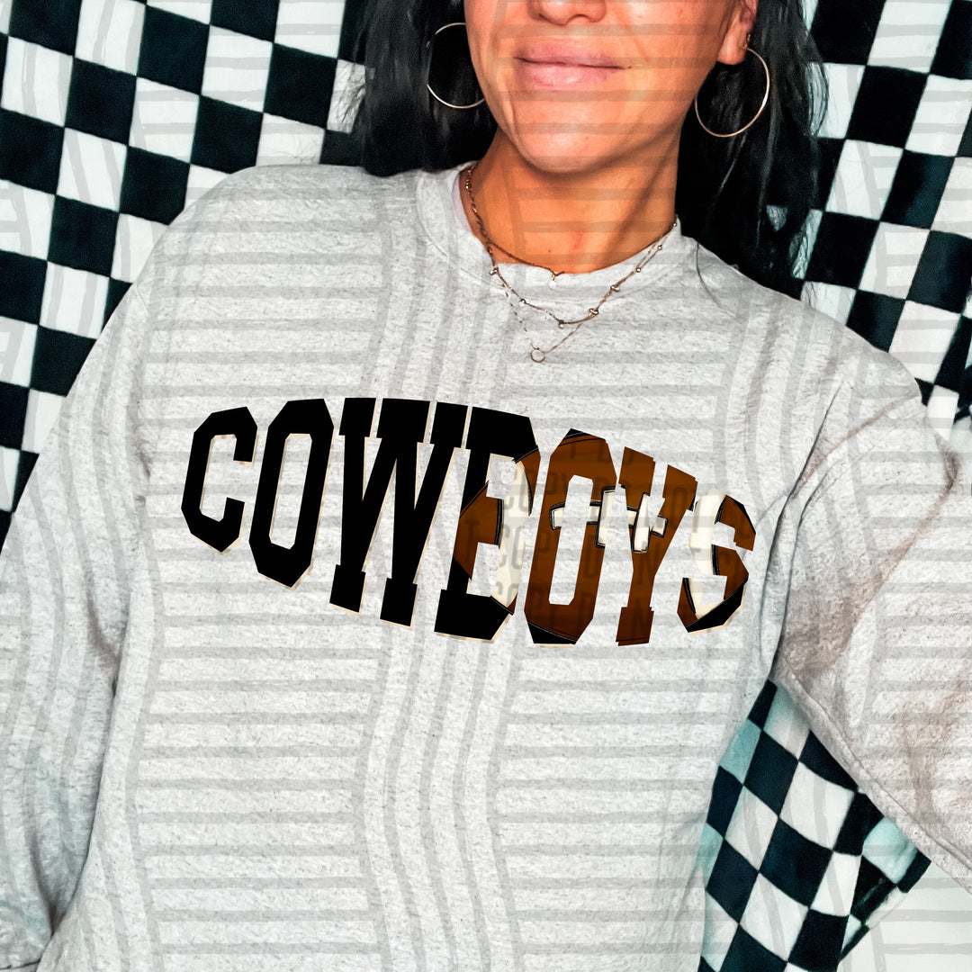 Varsity Clipped Football Mascots DTF Print