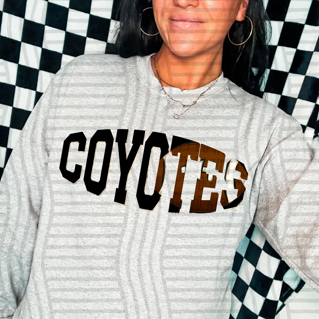 Varsity Clipped Football Mascots DTF Print