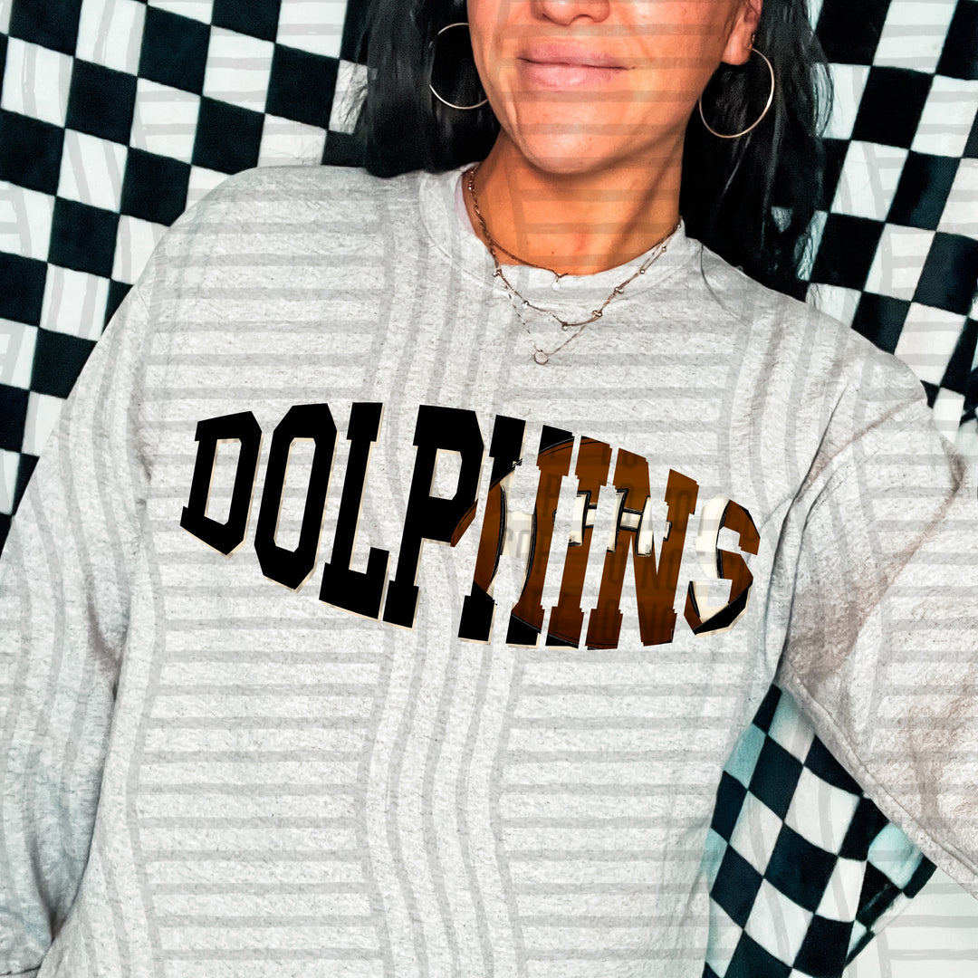 Varsity Clipped Football Mascots DTF Print