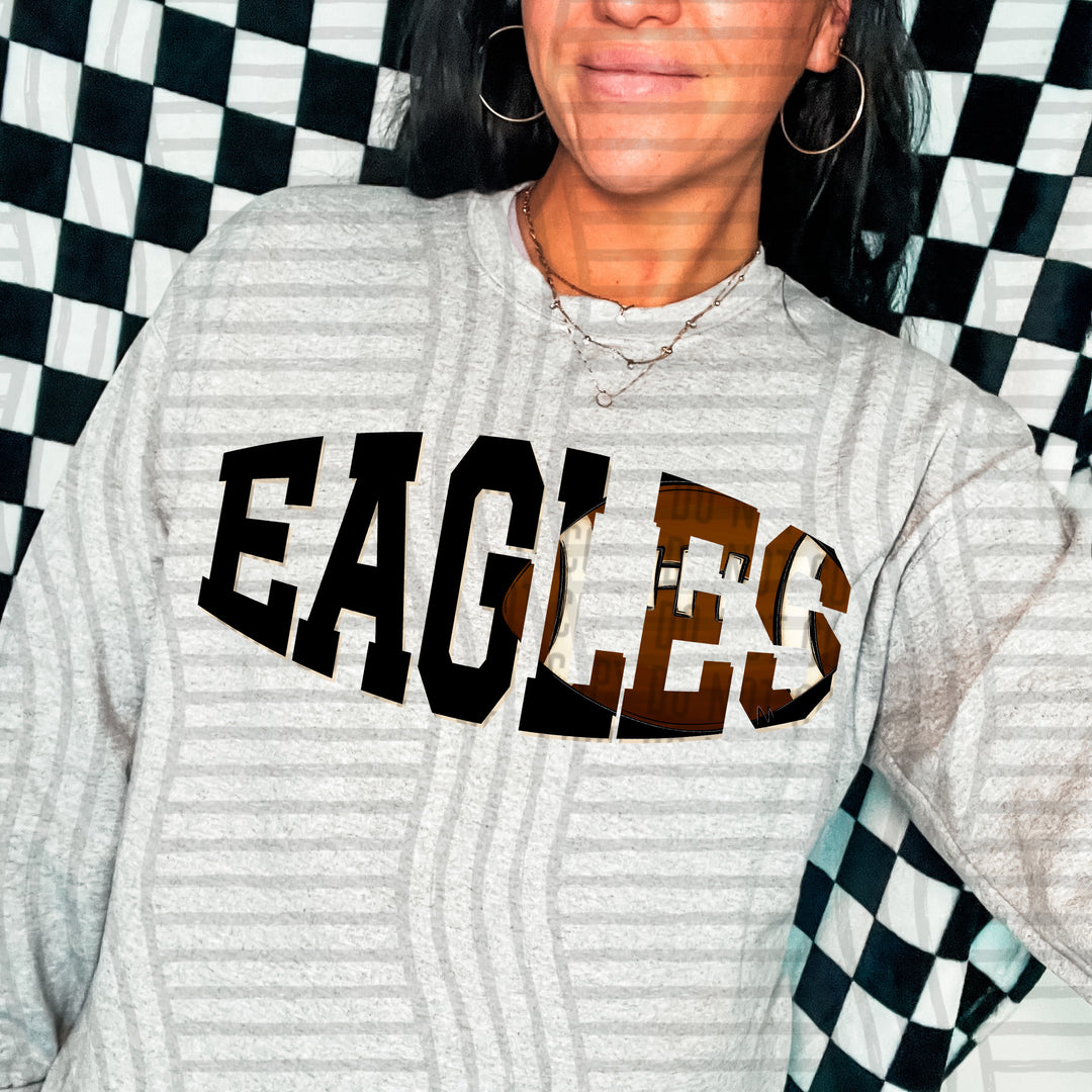 Varsity Clipped Football Mascots DTF Print