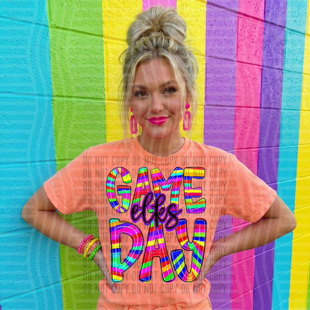 Game Day Zebra Stripes Mascots DTF Print