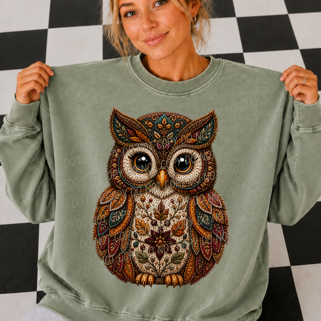 Fall Owl DTF Print