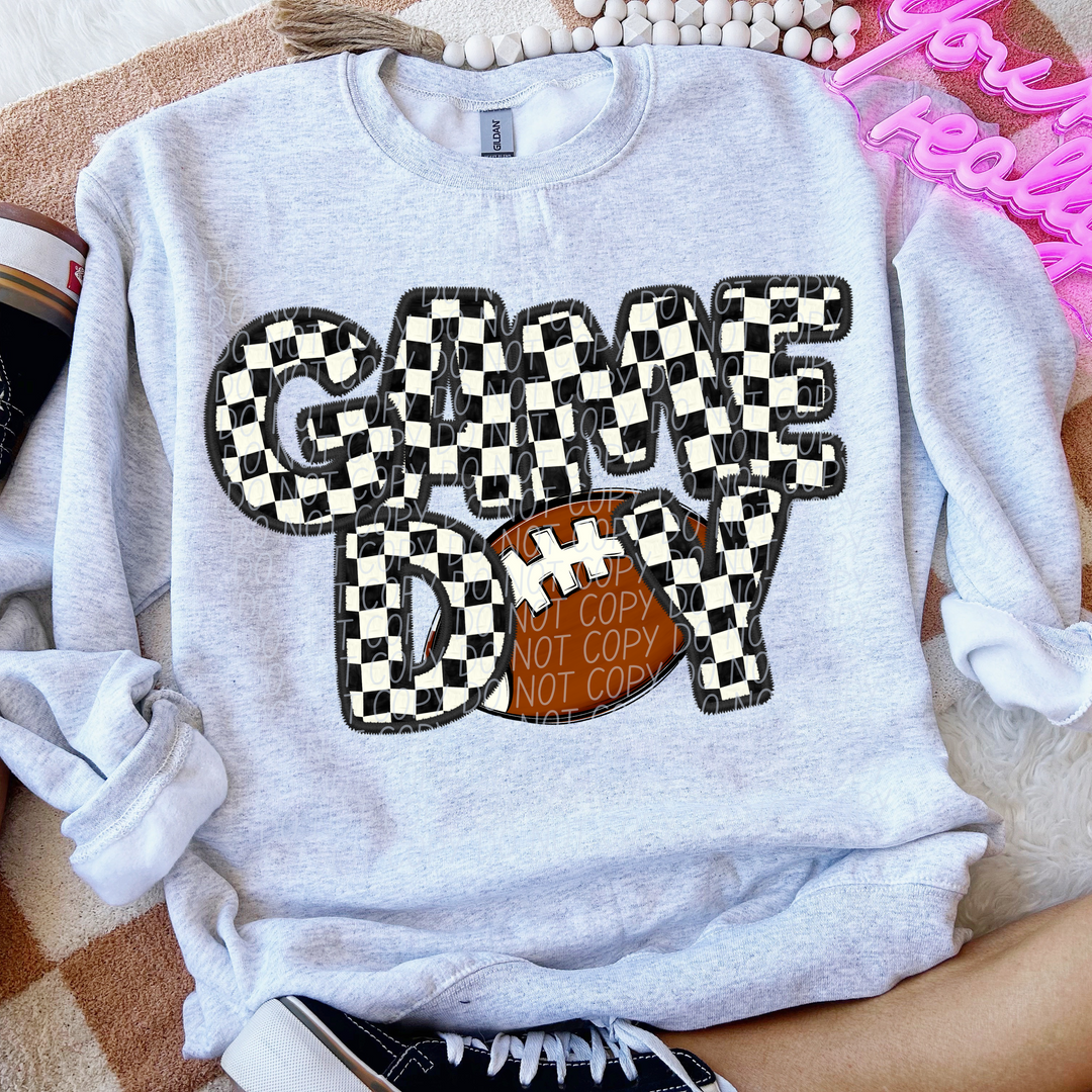 Game Day Checker Sports DTF Print