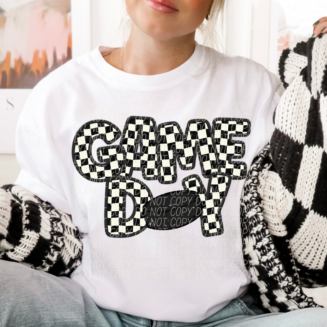 Game Day Checker Sports DTF Print