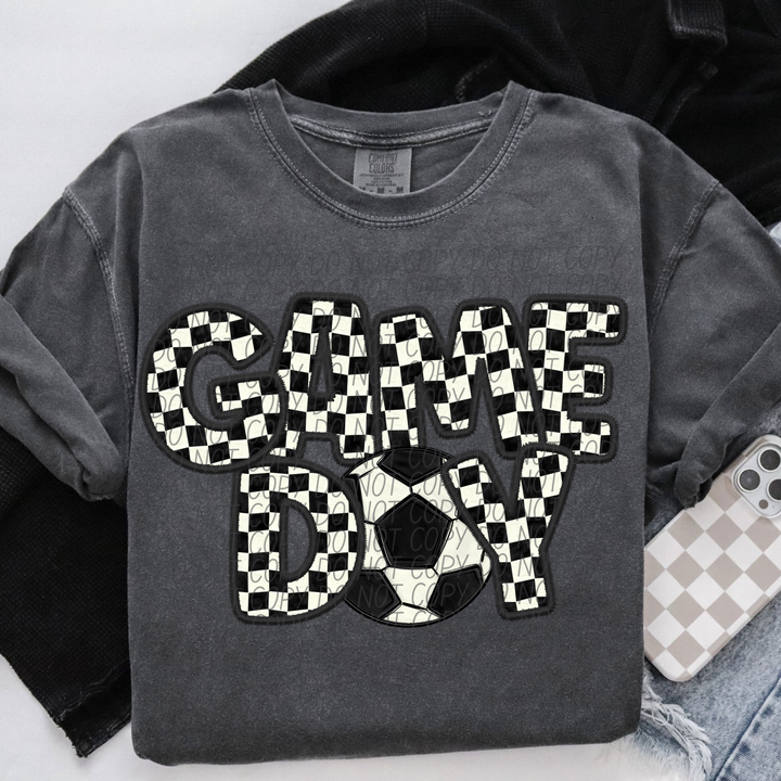 Game Day Checker Sports DTF Print